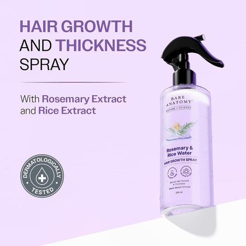 Rosemary & Rice Water Hair Growth Spray for Hair Growth & Thickness – 200 ml
